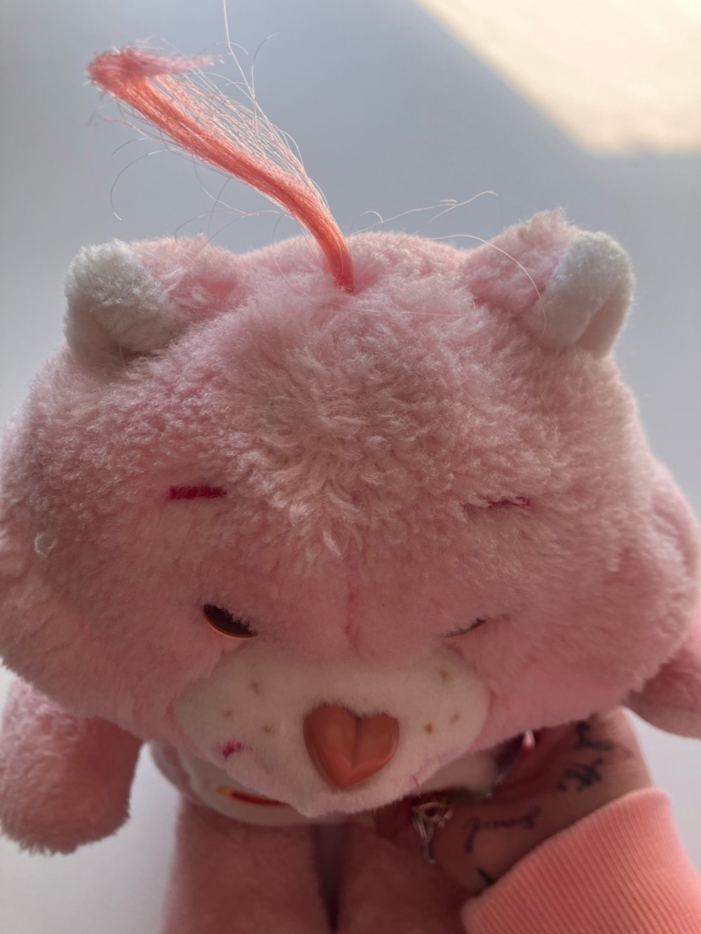 Care Bears Vintage 1983 Love A lot Bear Plush Pink Hearts Kenner Stuffed Toy 13โ - Picture 6 of 9